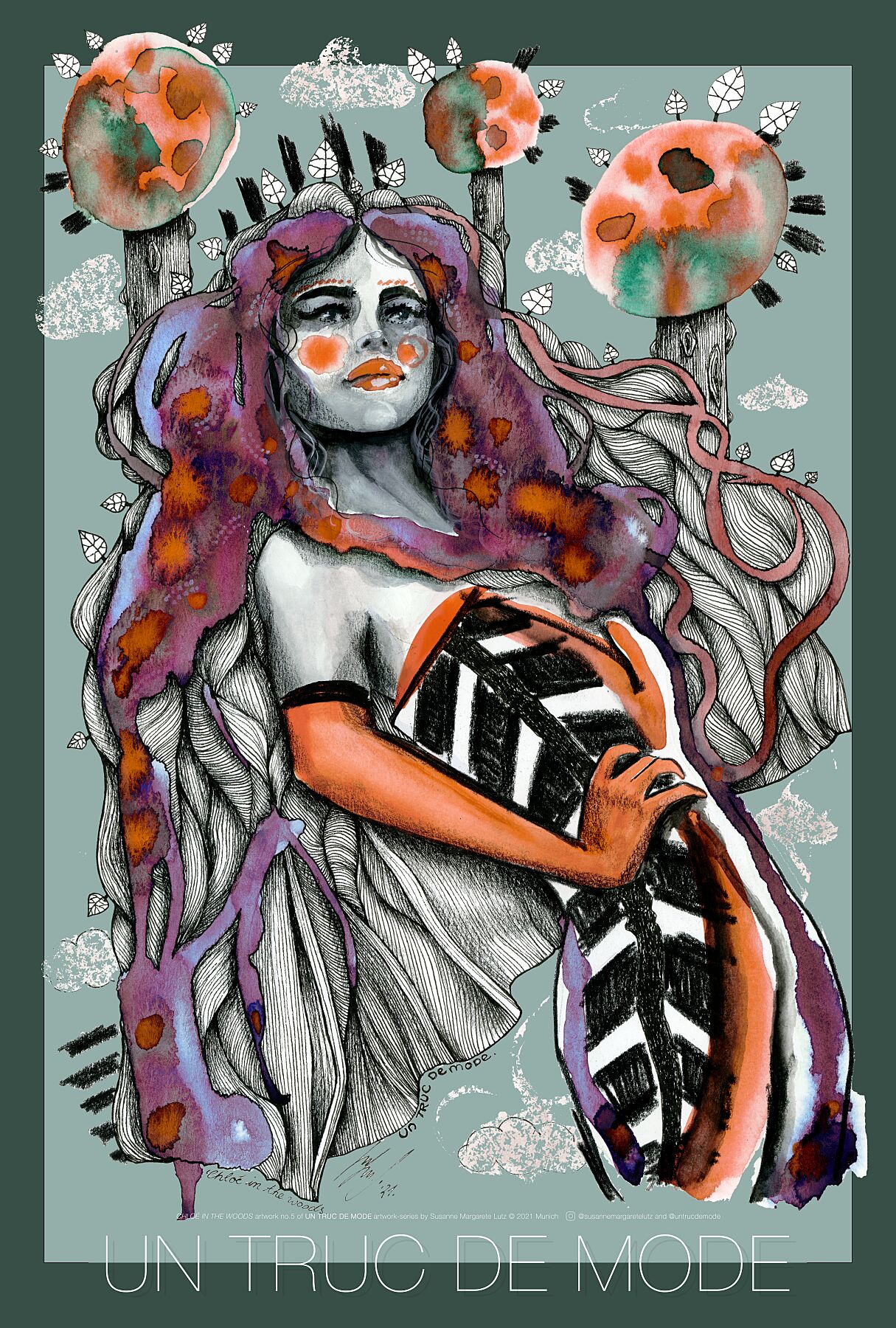 Chloé In The Woods · Art Print